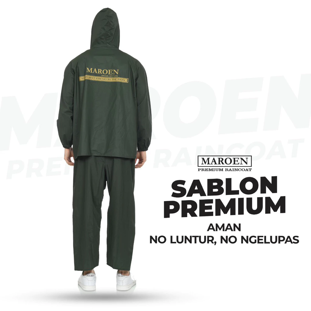 ชุดกันฝน MAROEN เสื้อและกางเกง PVC 0.25 สำหรับผู้หญิงและผู้ชาย thumbnail 6