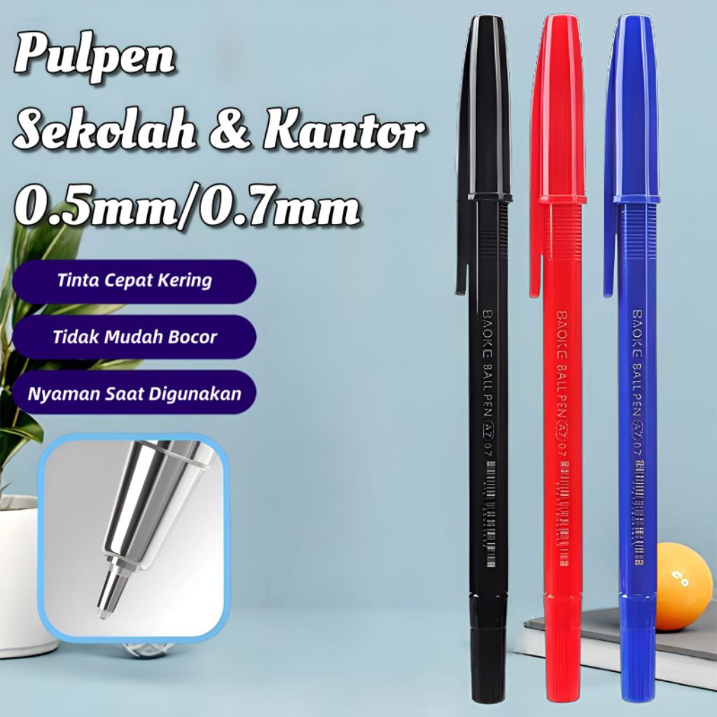 MERAH BALL PEN BLACK BLUE RED PEN BLACK BLUE RED•Indobest•