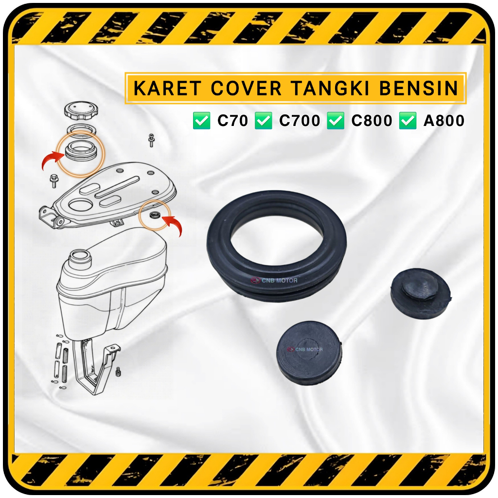 Lip Rubber & Fuel Tank Cover Block สําหรับ Honda C70 C700 C800 A800 ฯลฯ
