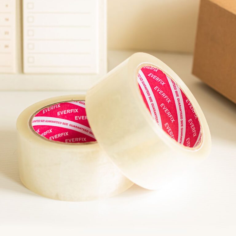{ 3 ชิ้น } เทปท่อสีน้ําตาลใส Everfix ยี่ห้อ 45mm x 70 Yards และ EkaTape 45mm x 65 Yards