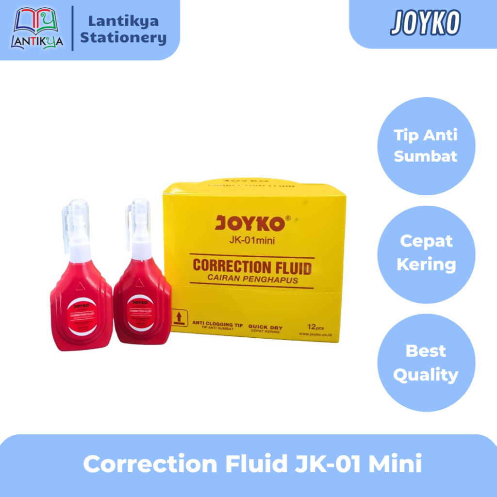 [1 ชิ้น] Joyko Correction Fluid JK-01 Mini /Type X White Liquid /Stipo Liquid