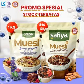 [PROMO 2 Pack] Muesli Safiya Berry Yogurt + Choco Milk Sereal Instan Premium Cocok untuk Diet