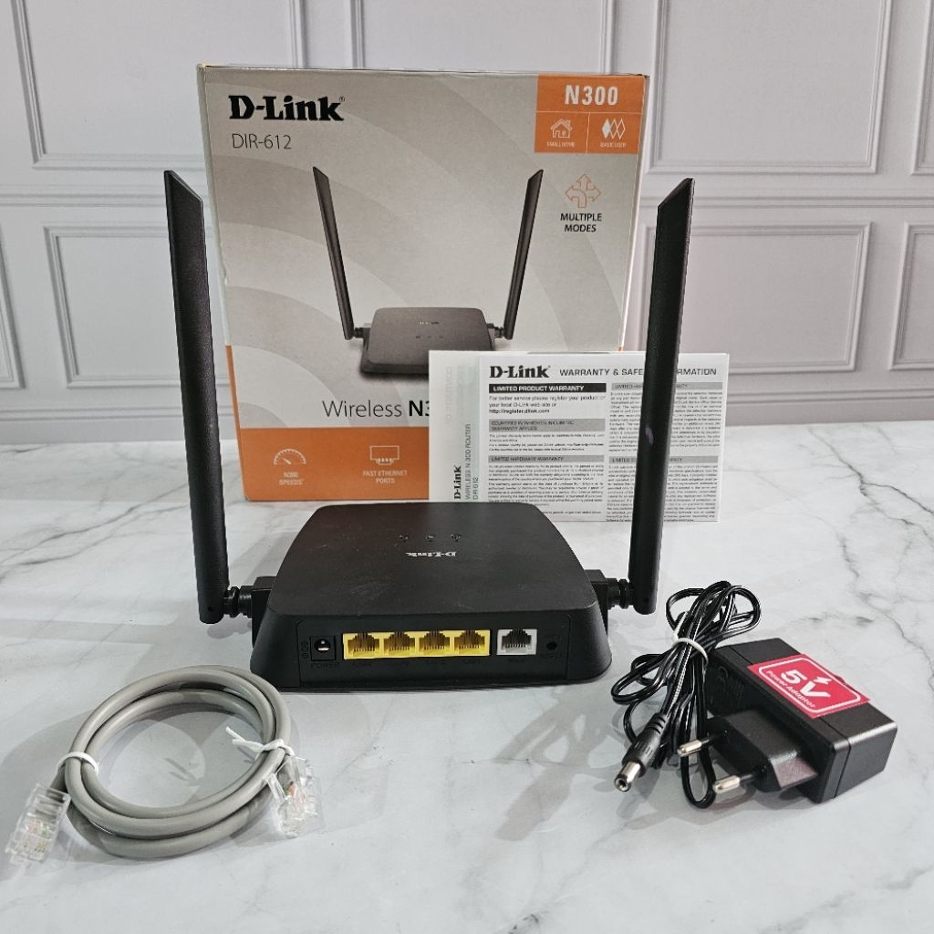 DLINK DIR-612 WIRELESS N300 ROUTER ACCESS POINT FULSET ใหม่