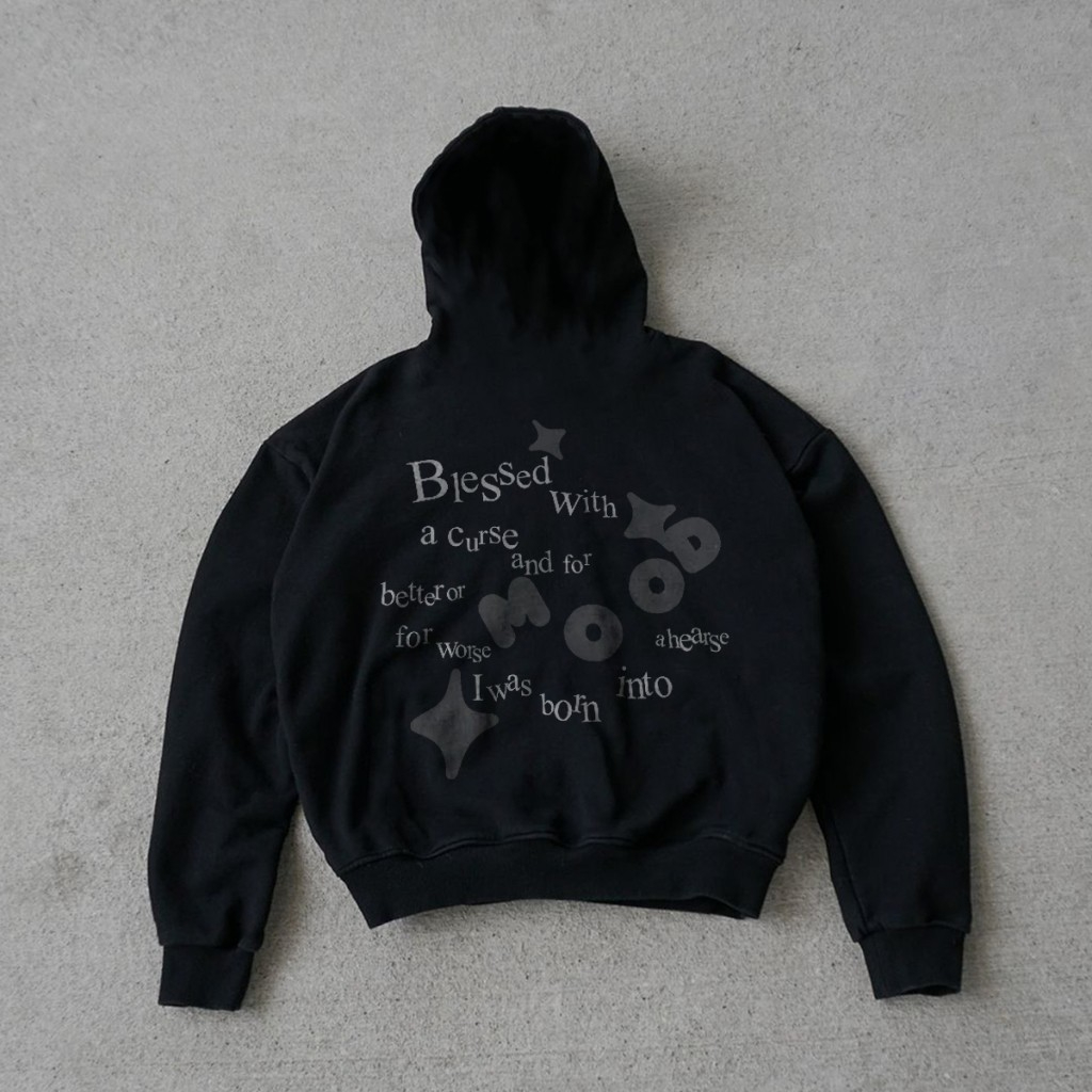 มูมิน | เสื้อกันหนาวมีฮู้ดโอเวอร์ไซส์ Boxy | BLESSED BLESSED