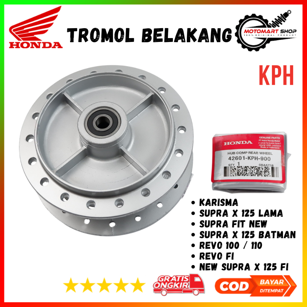 กลองหลัง Honda Karisma Supra X 125 Old Fit New Revo Absolute Blade 110 42601-KPH-900
