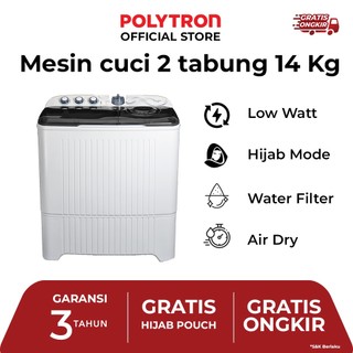 POLYTRON Mesin cuci Primadona Giant 2 tabung 14 Kg PWM 1403X/B (14 KG) / PWM 1203 X/B (12 KG)