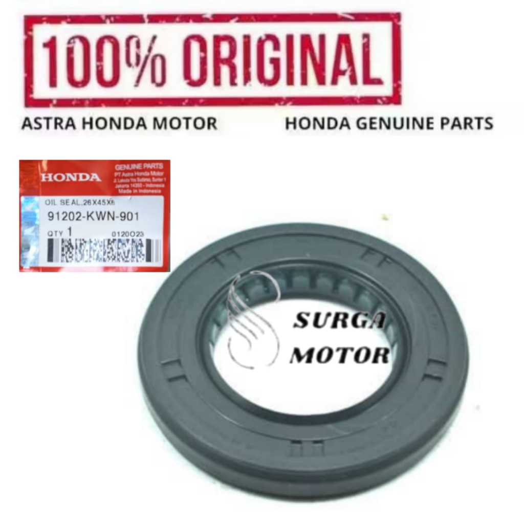 ซีลเพลาข้อเหวี่ยงซ้าย 26X45X6 Honda Vario 150 eSP PCX 150 SH150i 91202KWN901 91202-KWN-901 ซีลน้ํามั