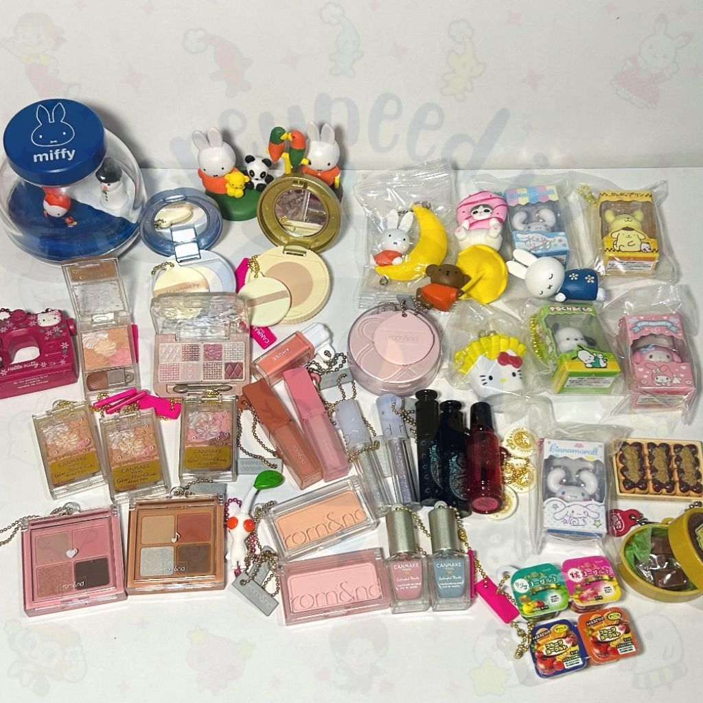 GANTUNGAN [11] UPDATE 17/3 Trinkets Gacha Gacha Gashapon Make up Canmake Rom&nd Miffy Amuse Care Bea