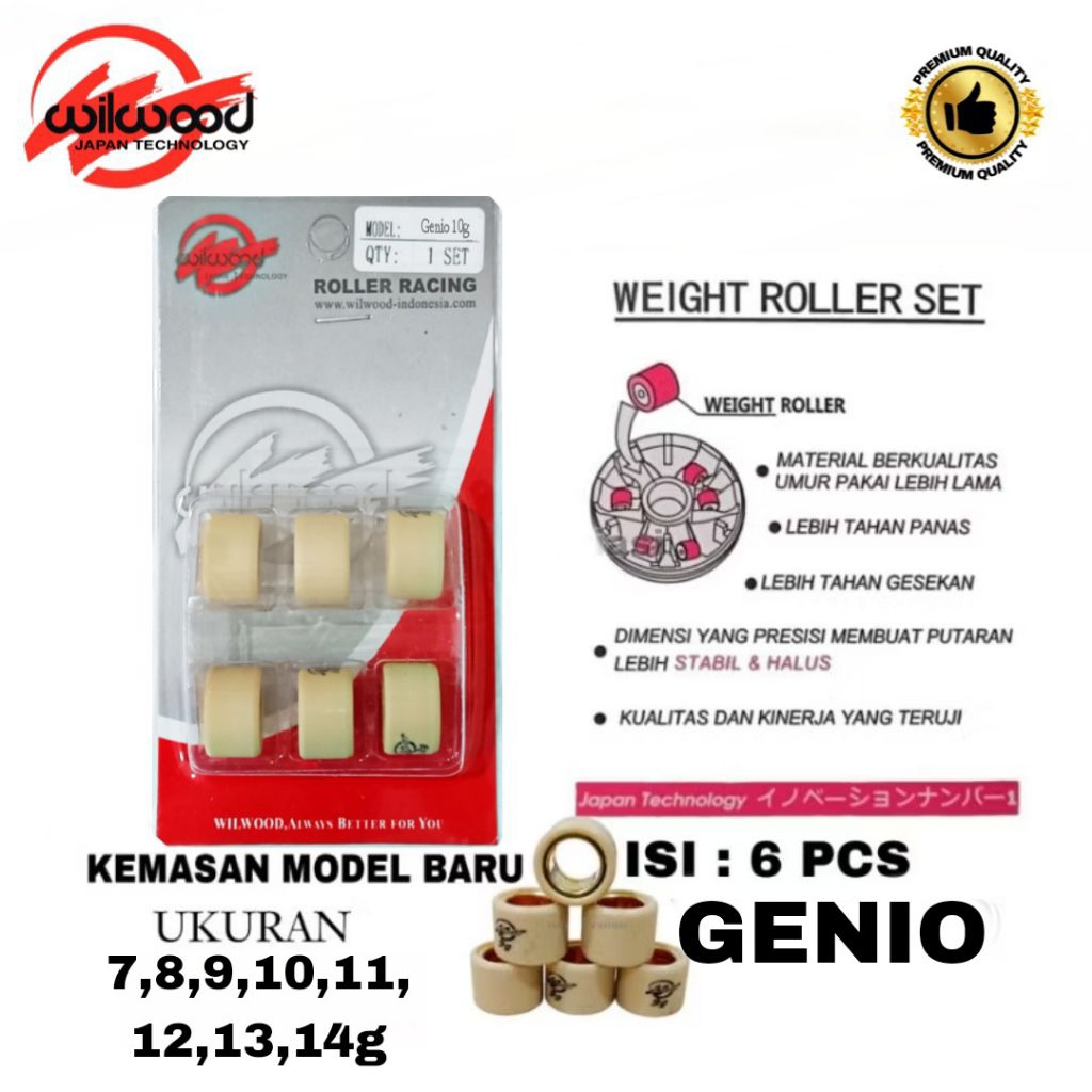 Roller Racing Genio beat deluxe K0J Scoopy ใหม่ทั้งหมด K2F Wilwood ยี่ห้อ RACING คุณภาพ