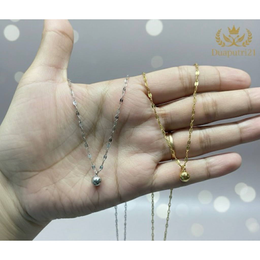 Duaputri21 Elegant Boba Coffee Break สร้อยคอไทเทเนียมสําหรับเด็กและผู้ใหญ่ที่มีการออกแบบที่หรูหราและ