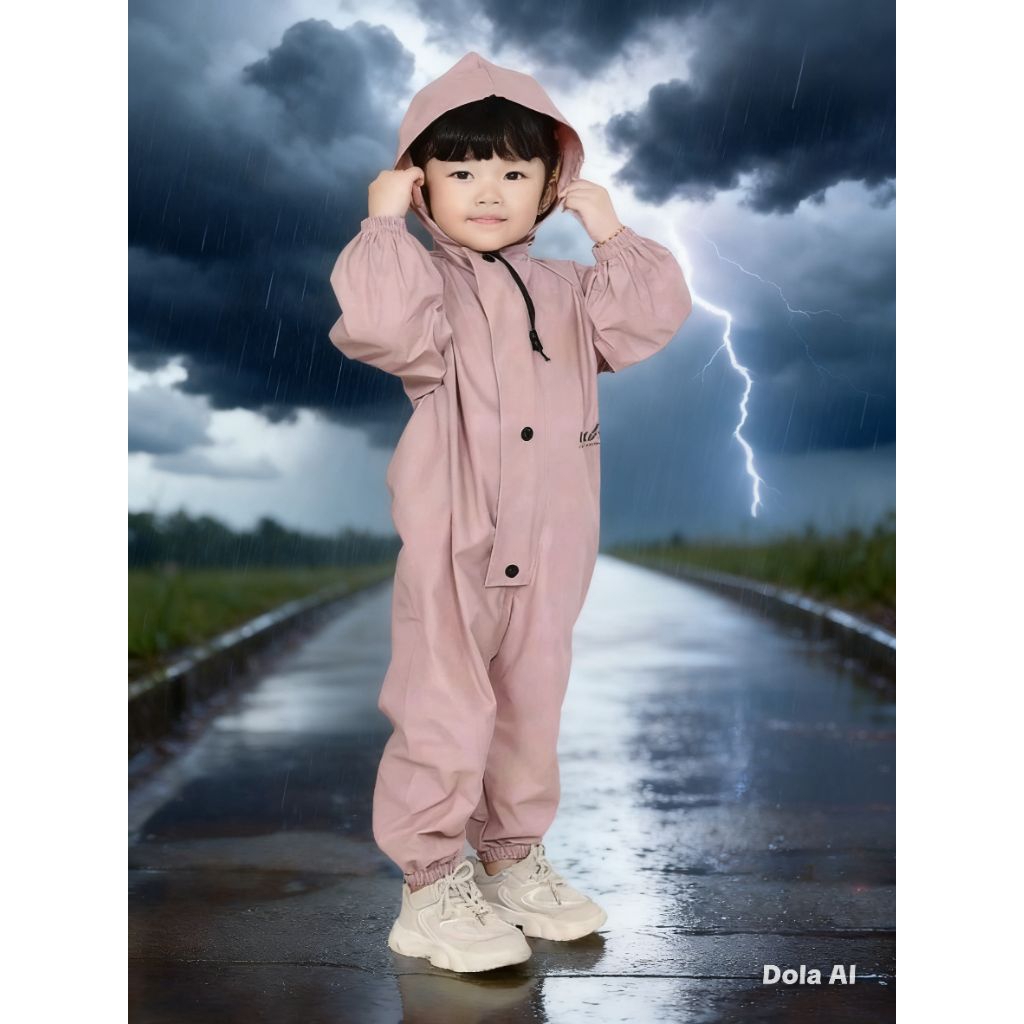 CHILDRENS JUMPSUIT RAINCOAT (S = 1-3 ปี) (M = 4-6 ปี) (L = 7-9 ปี)