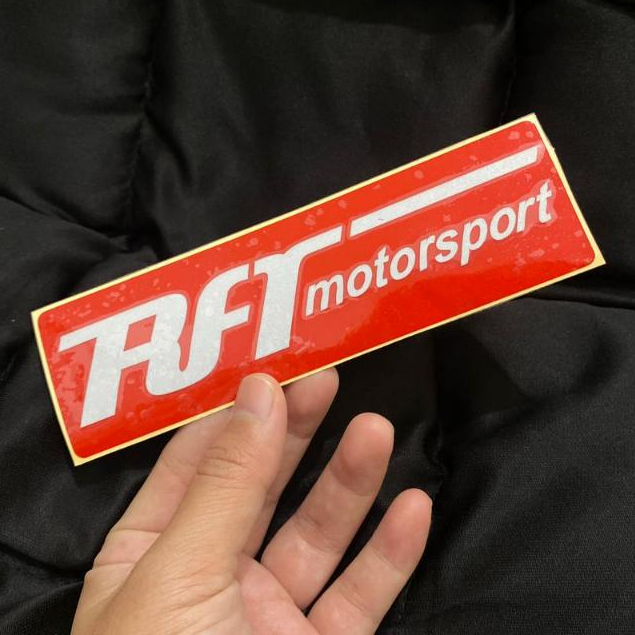 RFT MOTORSPORT สติ๊กเกอร์ตัดขนาด 4.5 X 15 CM สติ๊กเกอร์ตัด (2W)