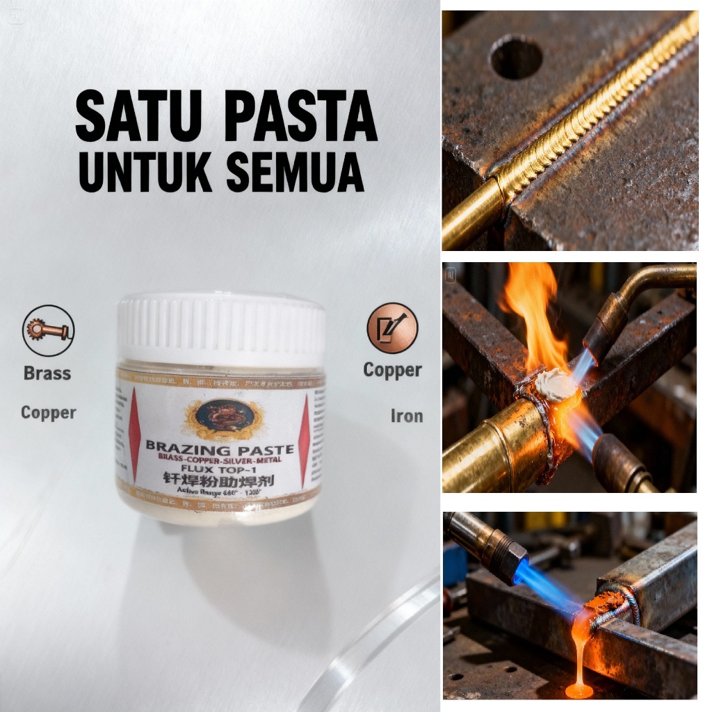 แปะสายไฟ LAS COPPER AND brass IRON 40gram / 100gram [ Powder / freak ] [ 0 ]