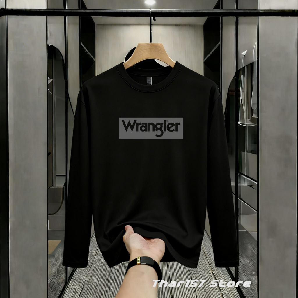 เสื้อยืดผู้ใหญ่ Distro ลาย Wangler Motif วัสดุผ้าฝ้ายพรีเมี่ยม Combed แขนยาว