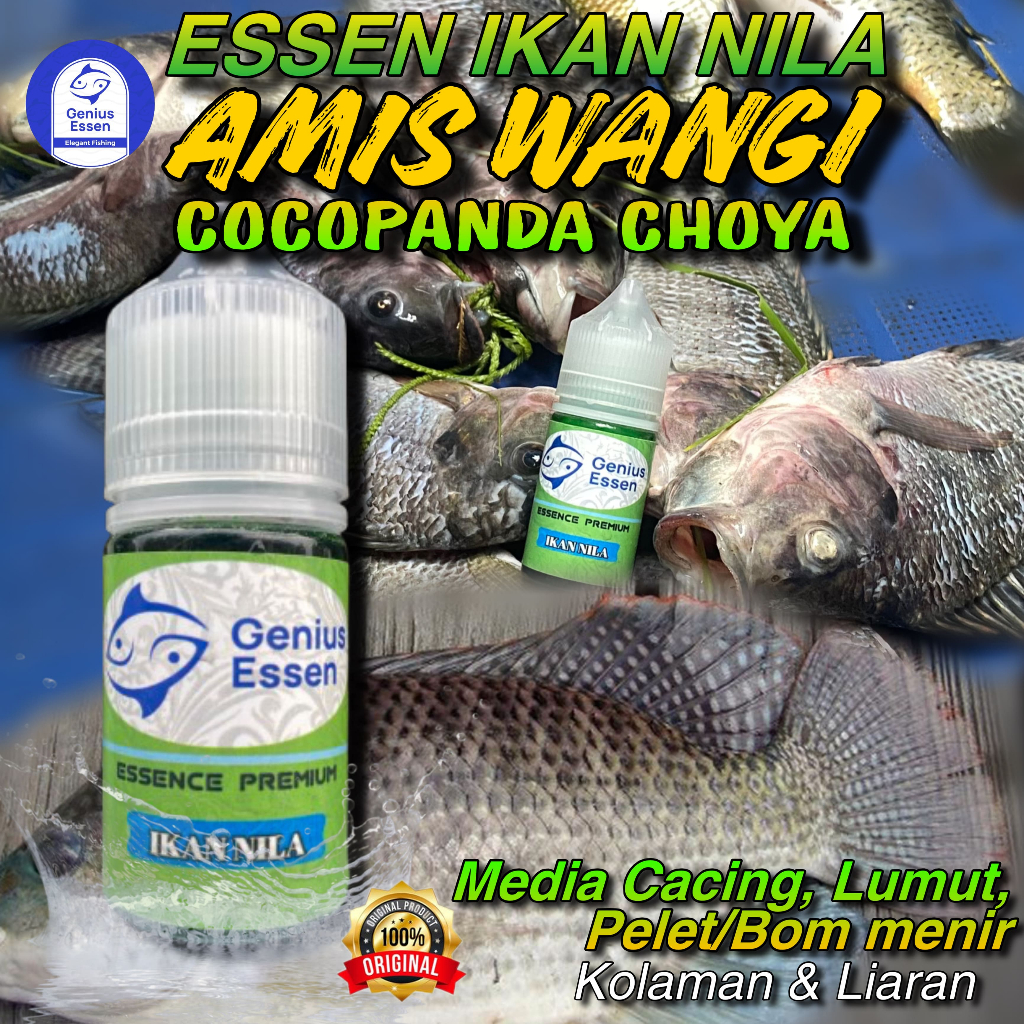 Genius Premium NIla Fish Essence Cocopandan Choya Aroma เหมาะสําหรับตกปลาบ่อหรือหมูป่า Badot/Babon M