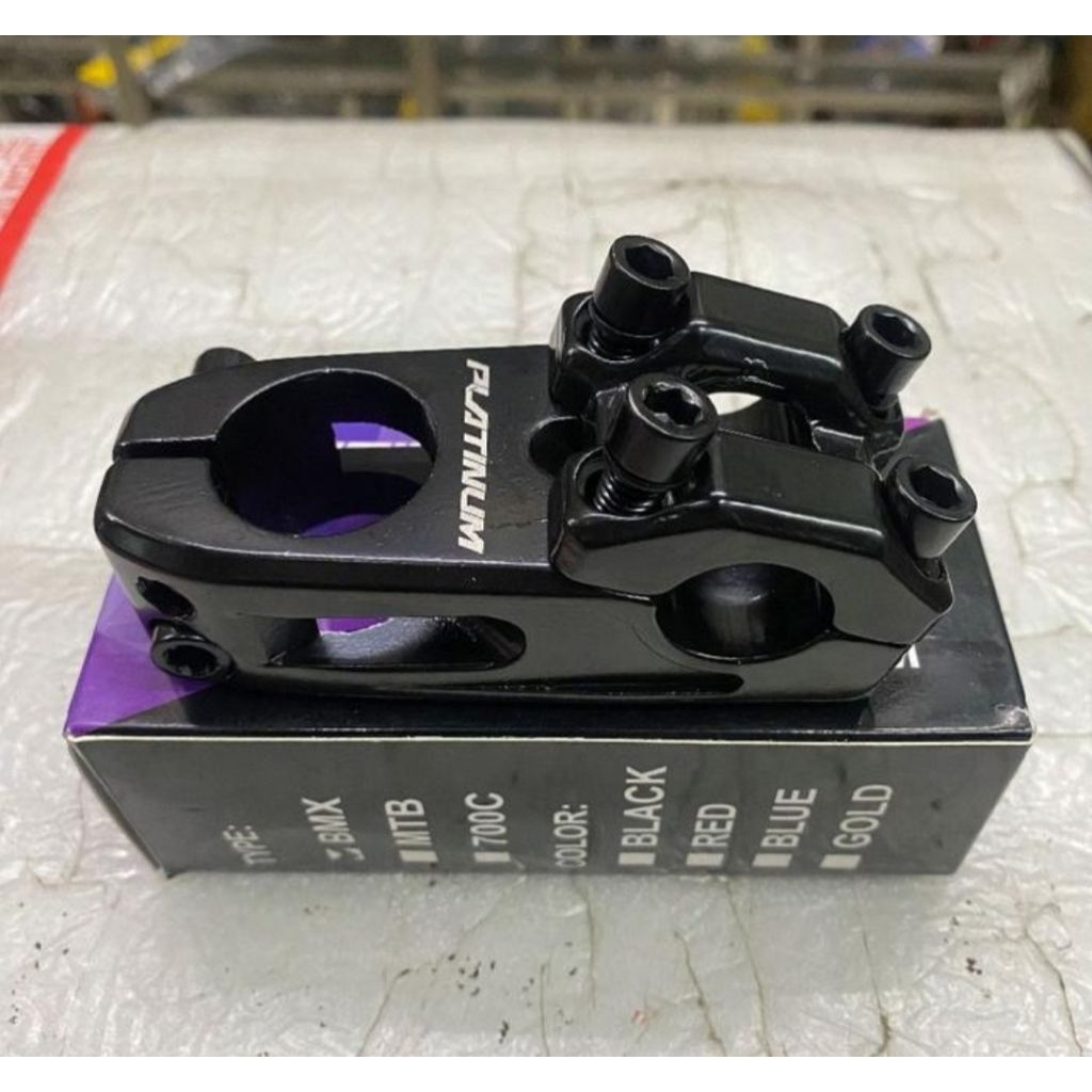 50 มม. platinum alloy สีดํา topload bmx stem