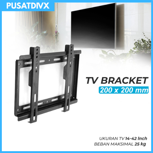 SANJI TAFWARE WALL TV BRACKET 14-42 INCH FIXED VESA 200x200 LOAD 25KG