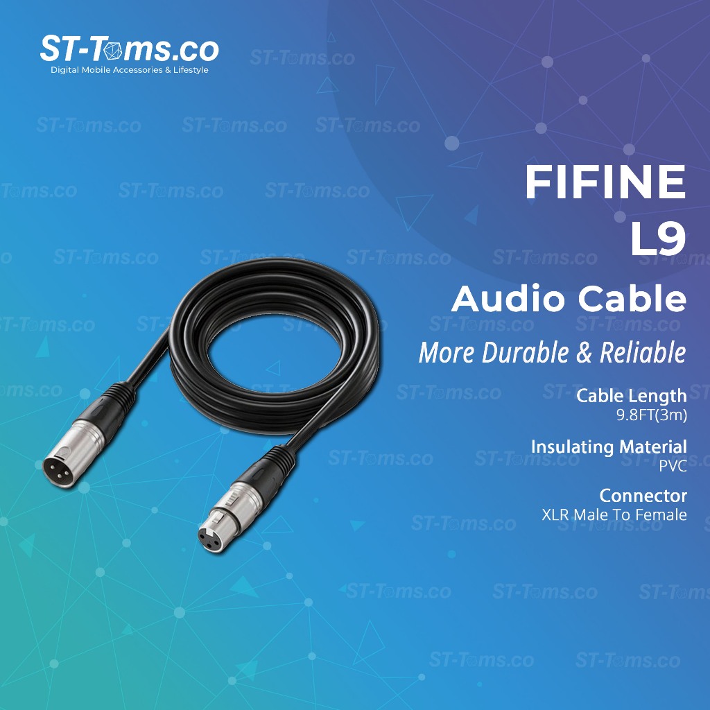 Fifine L9 XLR Cable XLR Male to Female Audio Cable Extension Microphone
