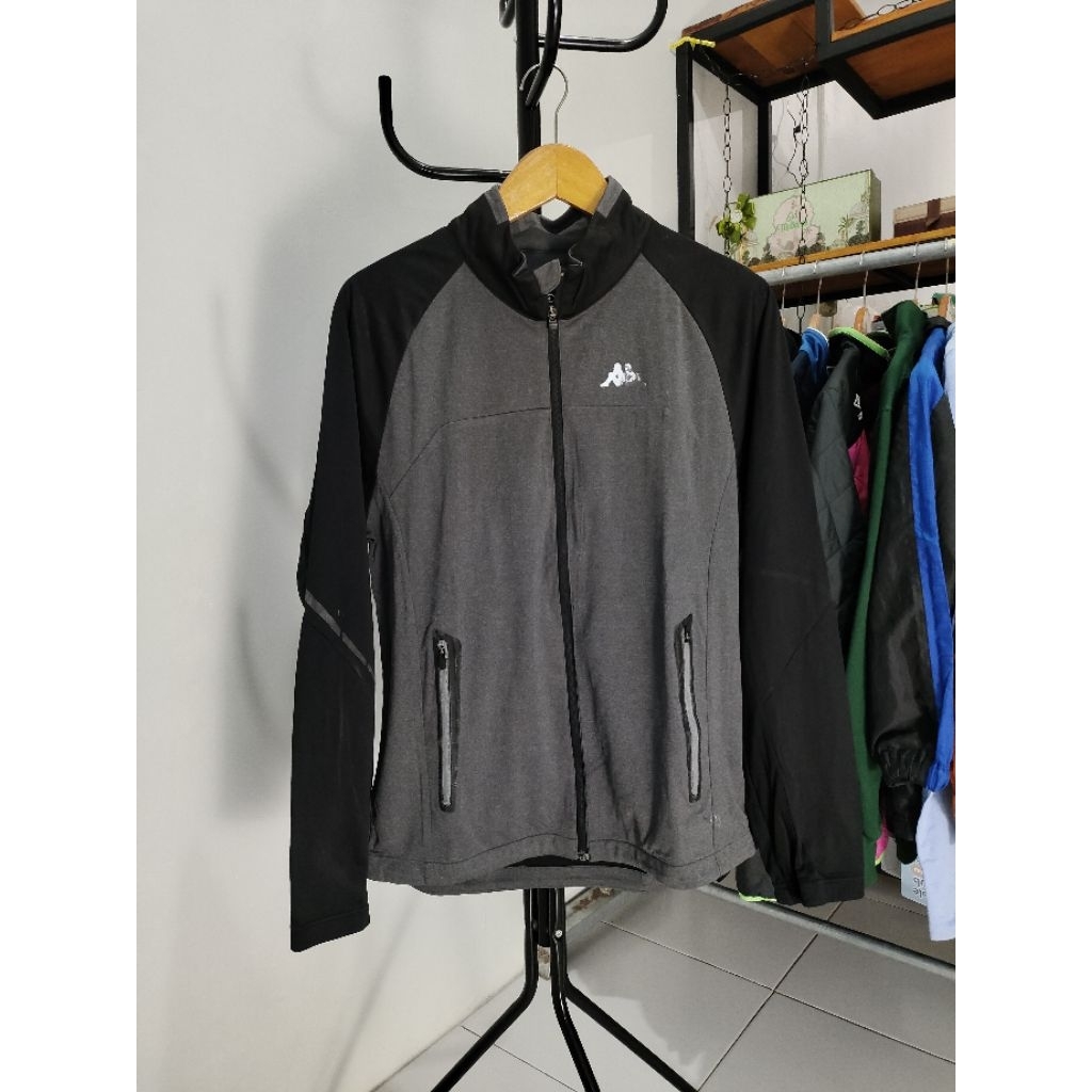 Original Kappa Two Tone Black Grey Tracktop Jacket