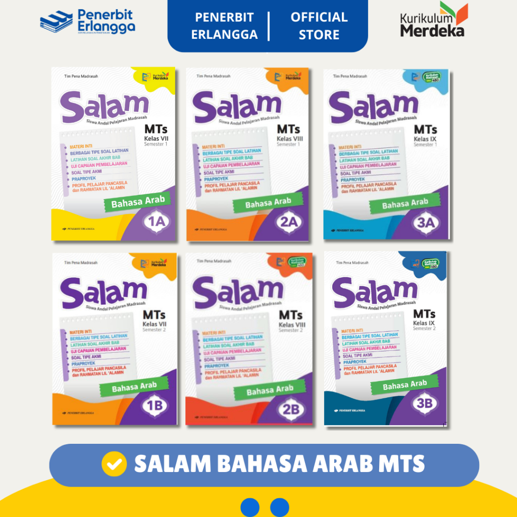 [Erlangga Official] Salam: Arabic สําหรับ Mts Class 7 8 9 - Curriculum อิสระ