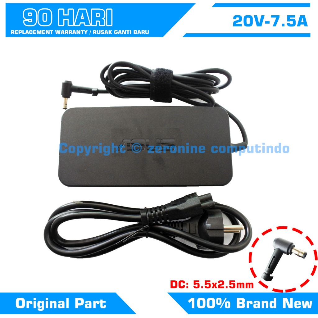 Original Asus 20V 7.5A 150W A18-150P1A 5.5*2.5 อะแดปเตอร์ชาร์จ