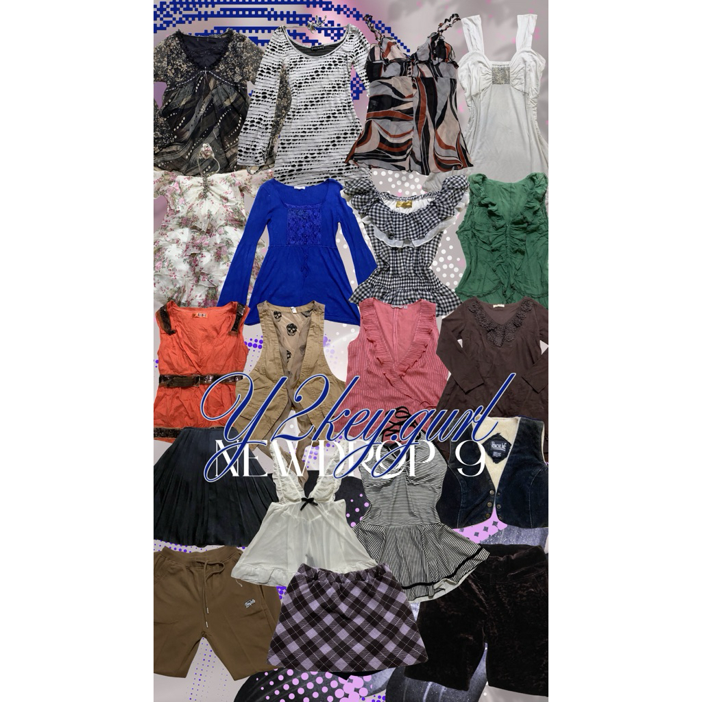 Y2key.gurl เสื้อผ้า Baju Y2k Grunge Morikei