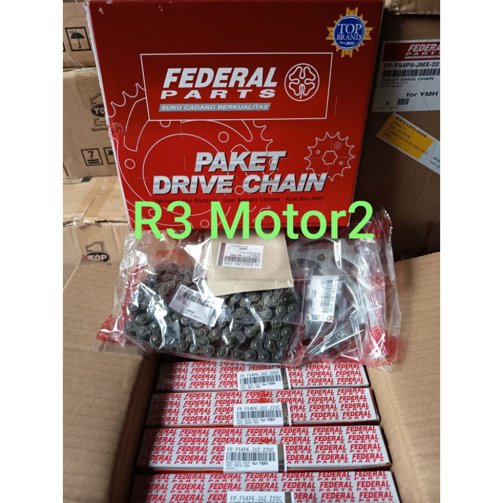 ชุดเกียร์/ชุดเกียร์ FEDERAL FP-F54P6-JUZ-220C 428H-104L-15T-36T สําหรับ Jupiter Z (2000-2009), Vega 