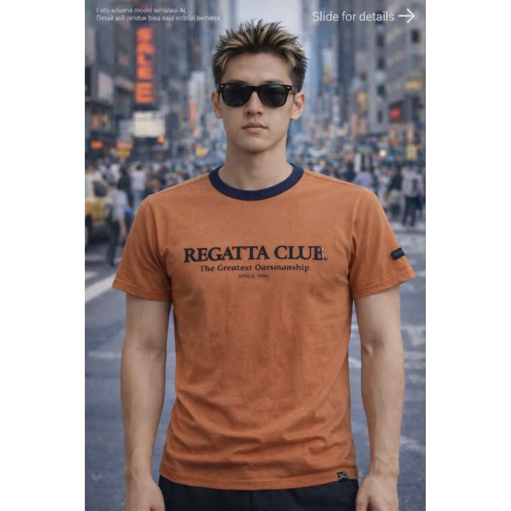 (Y2k) เสื้อยืด REGATA CLUB 0R1 ไซส์ M (68 x L52)