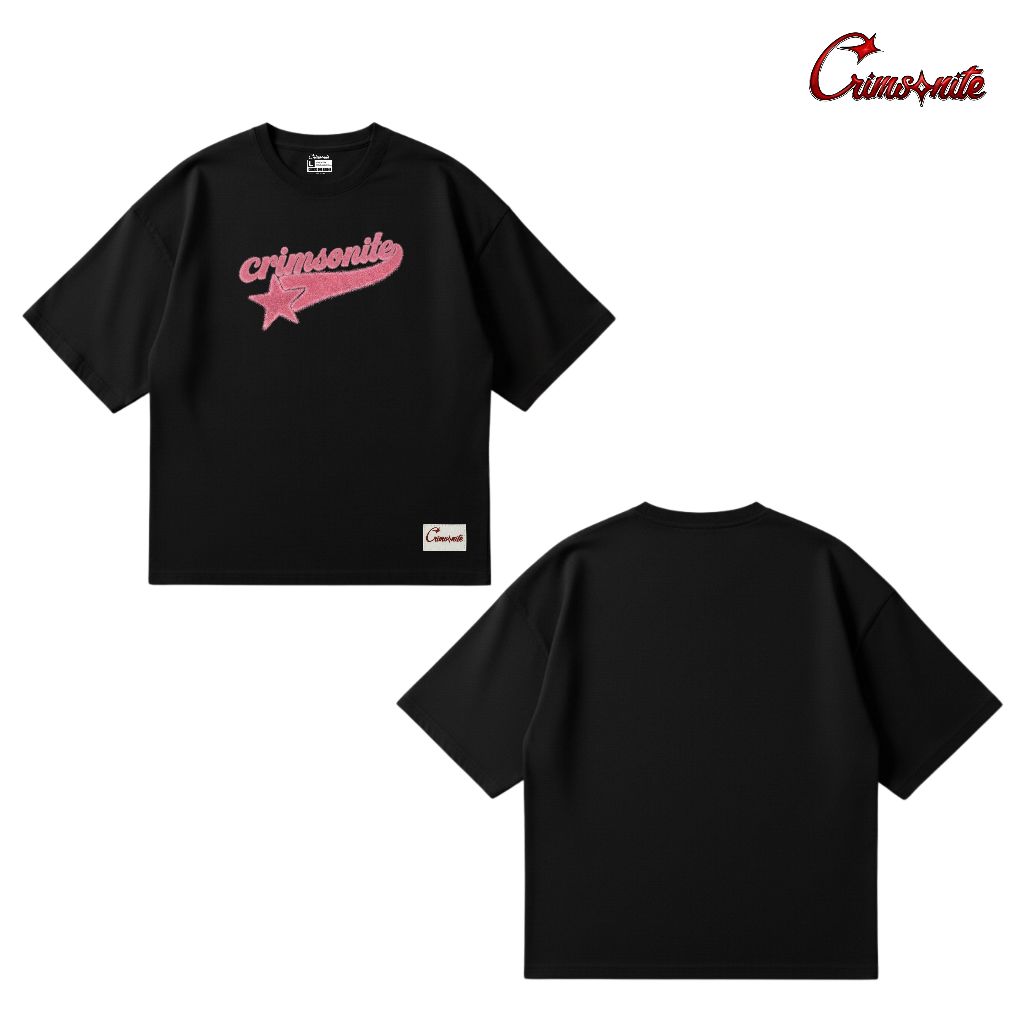 CRIMSONITE - เสื้อยืดหวีผ้าฝ้าย Unisex Midnight Comet The Dream Chaser Edition Boxy Oversize