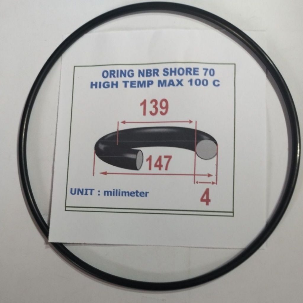 Oring 4 x 139 x 147 mm NBR hore 70 max temp 100 ทนน้ํามัน NOK JAPAN