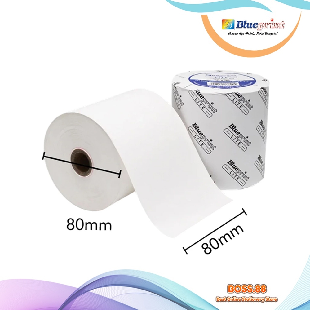 BLUEPRINT THERMAL PAPER 80 X 80 CORE BL-TP80X80P (6 ม้วน)