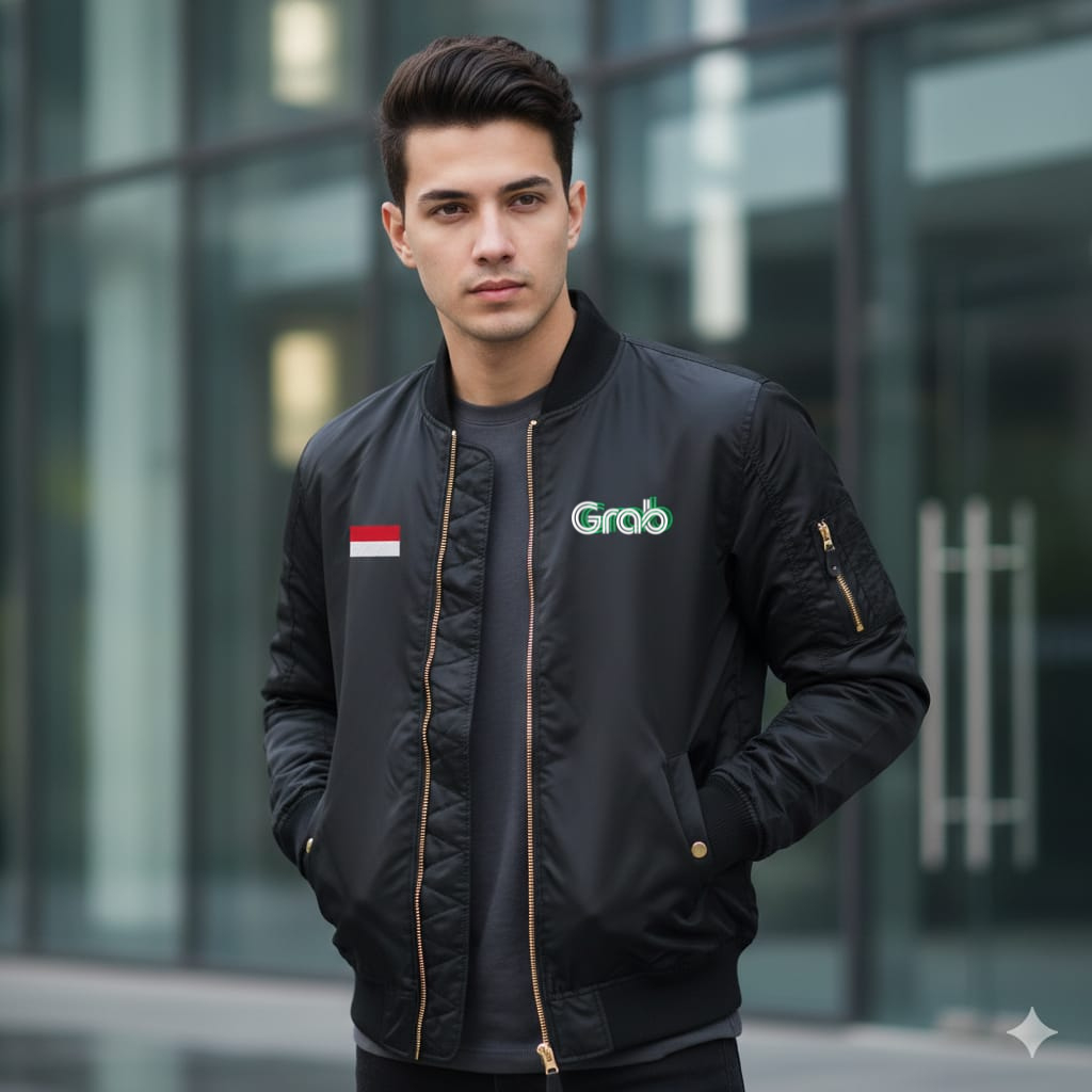 ใหม่ล่าสุด..!! เสื้อแจ็คเก็ตบอมเบอร์ผู้ชาย GrAb online / เสื้อแจ็คเก็ต ojol ผลิตจากวัสดุ taslan คุณภาพระดับพรีเมียม