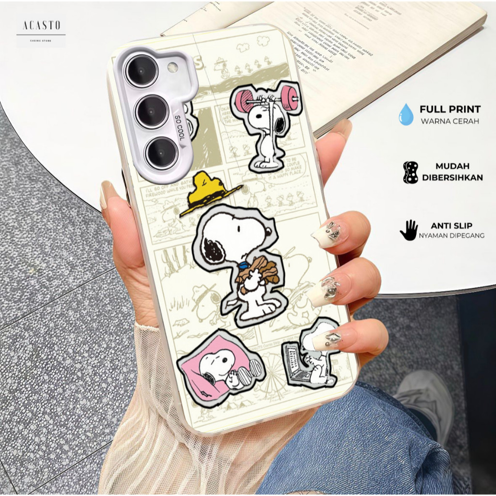 Hardcase IMD HOLOGRAM สําหรับ HP Samsung Iph*ne V*vo O*po Xia*mi Infnix Re*lme T*cno It*l Snoopy Ant