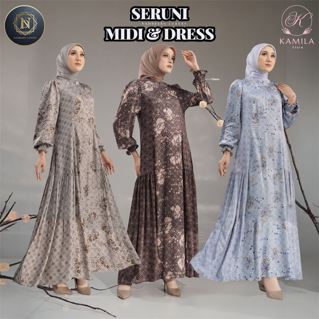 Seruni Dress by Nadheera Luxury Dress Nadheera Luxury Gamis Nadheera Luxury Rayon Premium