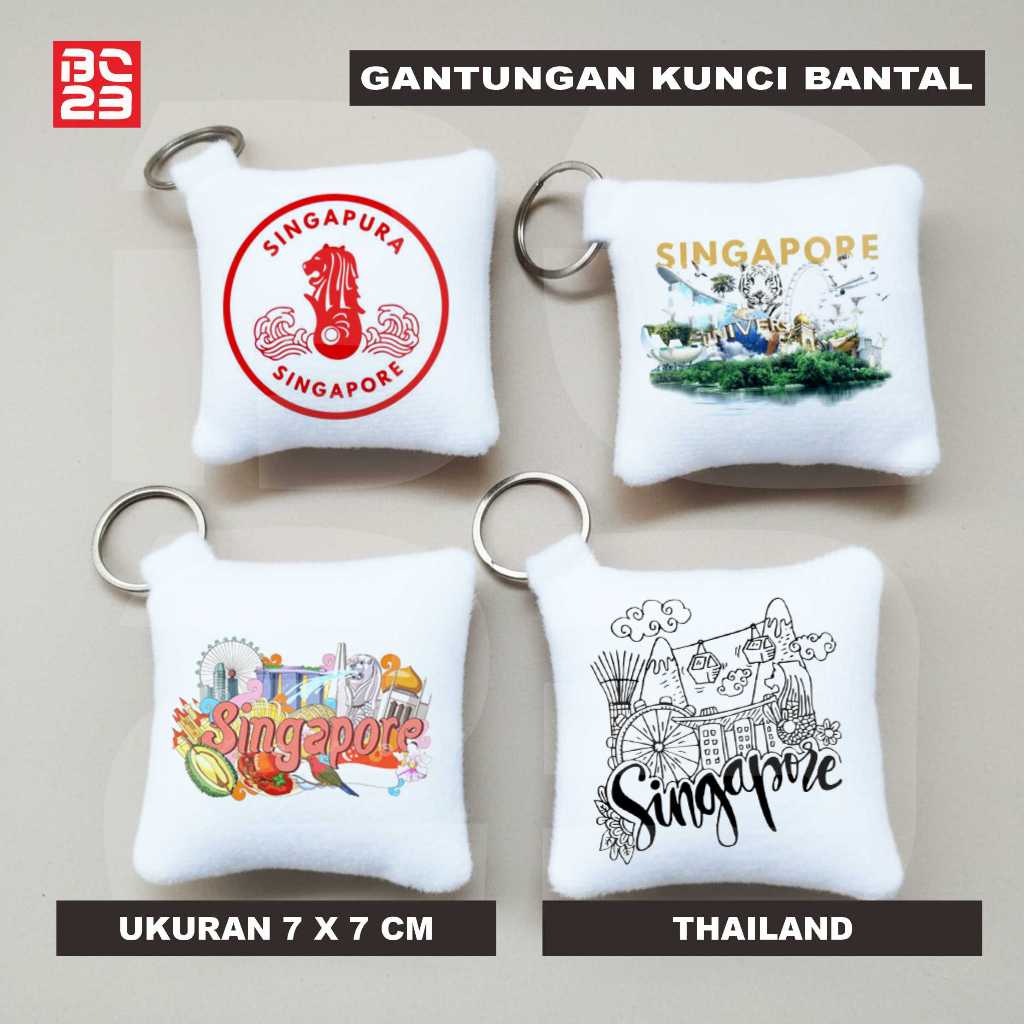 GUNDAN SINGAPORE PICTURE PILLOW KEYCHAIN I MINI I CUTE I SOUVENIRS