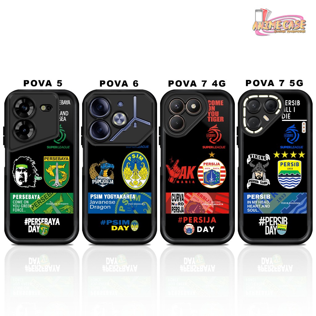 Softcase glossy TECNO POVA 5/6/7 4G/7 5G Casing Case Hp Silicone Camera Protection LIGA1 NW