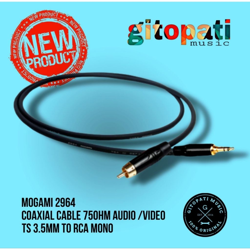 สายเคเบิล Coaxial SPDIF 3.5 มม. ถึง RCA Mogami 2964 Original Cardas Solder