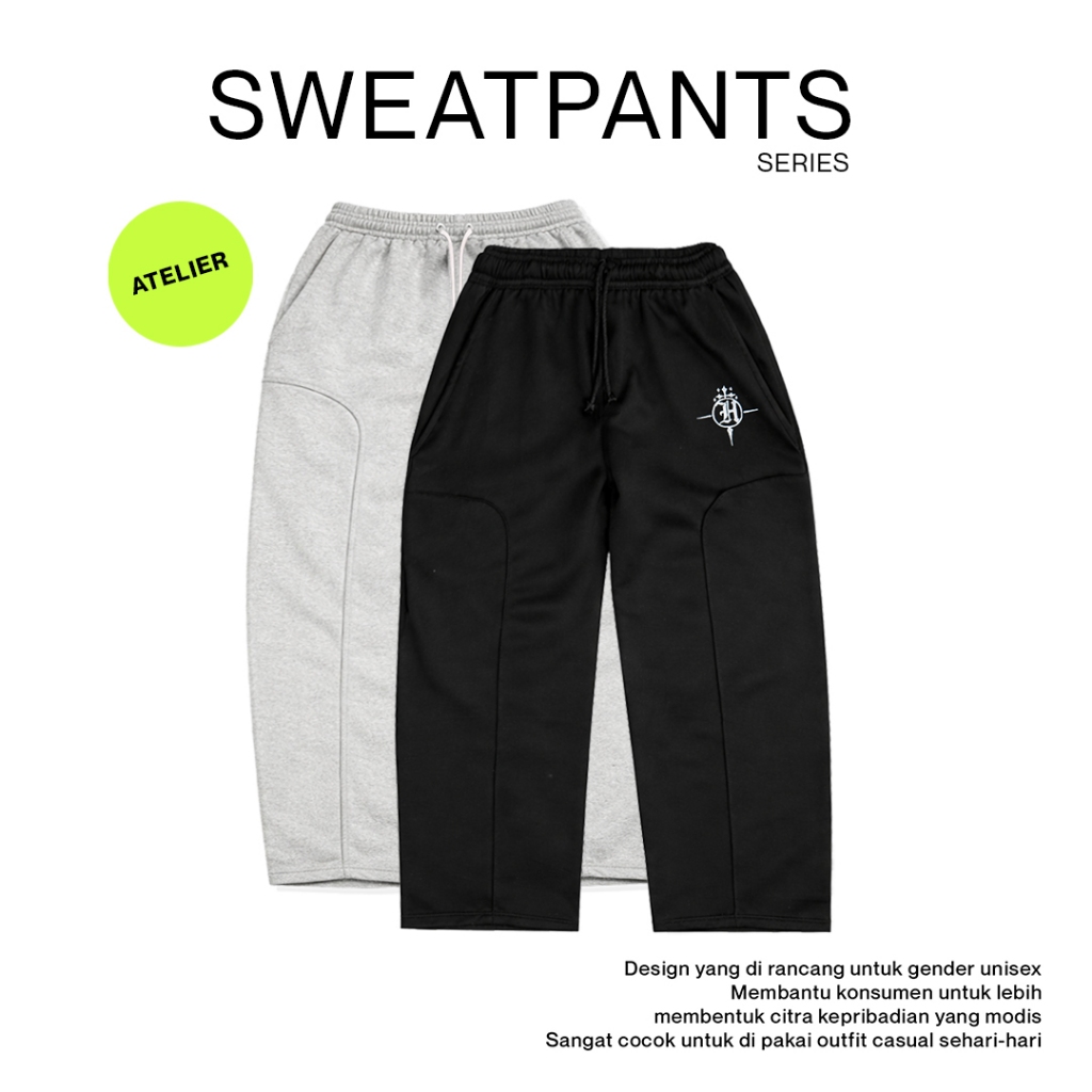 Hectic - กางเกง Baggy - กางเกงวอร์มสีดํา - Atelier