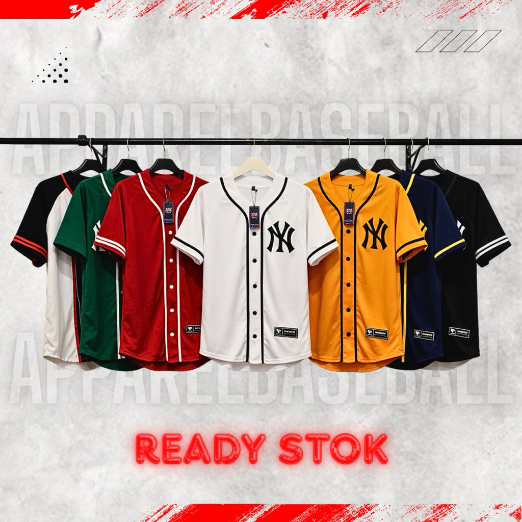 เสื้อเบสบอล | เสื้อเบสบอล | NY Series Baseball Jersey soft dry-fit พรีเมี่ยมเท่ งานปักเย็บเรียบร้อย