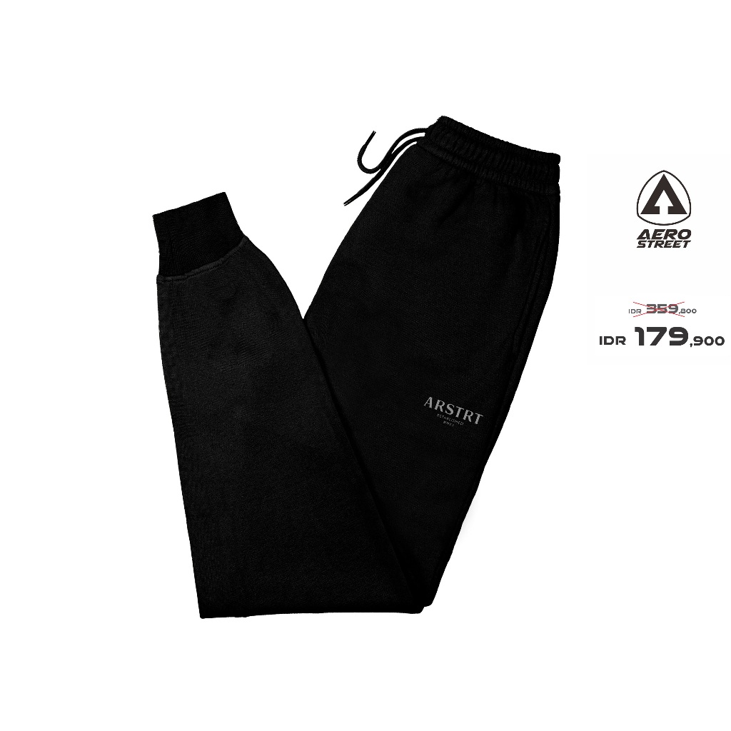 Aerostreet Jogger Long Pants Nathan Black Jogger Pants EBAAA