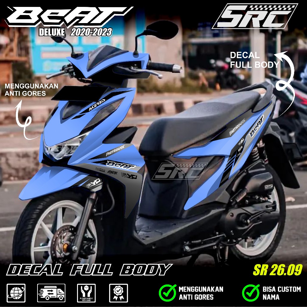 ล่าสุด Full Body Decal สติกเกอร์ Beat Deluxe Beat Street 2020 2021 2022 2023 Beat Deluxe สติกเกอร์ F