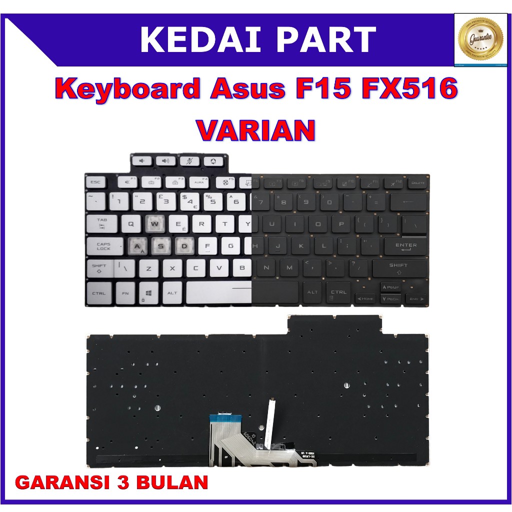 Asus TUF Dash F15 FX516 FX516PC FX516PE FX516PM คีย์บอร์ดแบ็คไลท์