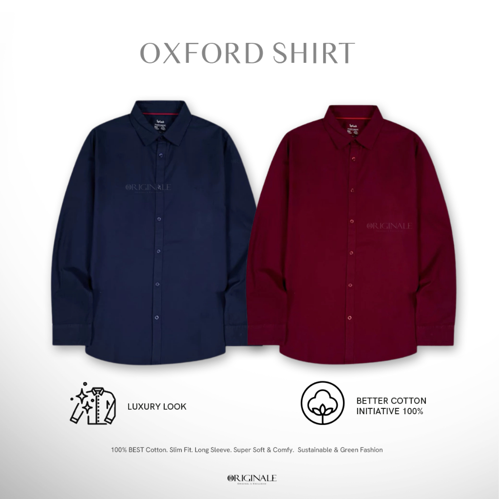 เสื้อเชิ้ตแขนยาวผู้ชาย KEMEJA | เสื้อเชิ้ตผู้ชาย Oxford - เสื้อเชิ้ต Mens Oxford by SLH