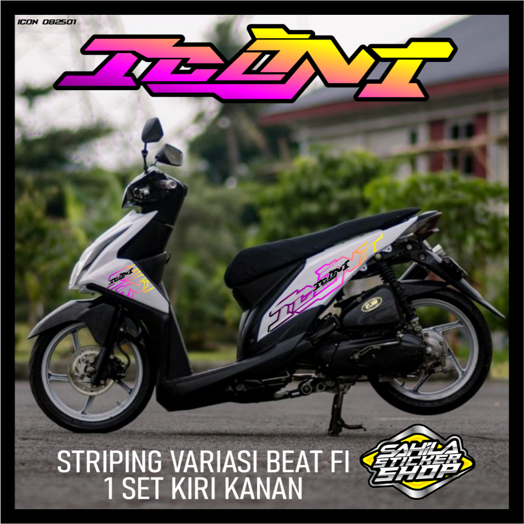 ICON MOTORCYCLE VARIATION STICKER STRIPING 082501 G DURABLE