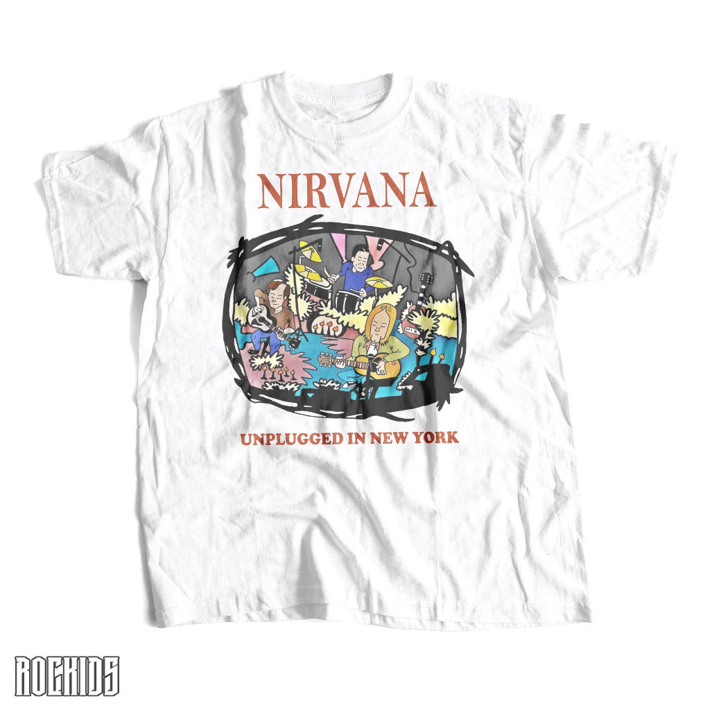 ROCKIDS - NIRVANA UNPLUGGED - TSHIRT - TEES - KIDSWEAR - เสื้อยืดวง - NIRVANA UNPLUGGED BAND T-SHIRT
