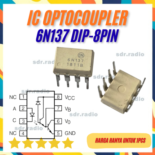 6N137 6N 137 6n137 6n 137 Optocoupler Opto-isulator isoler DIP 8PIN