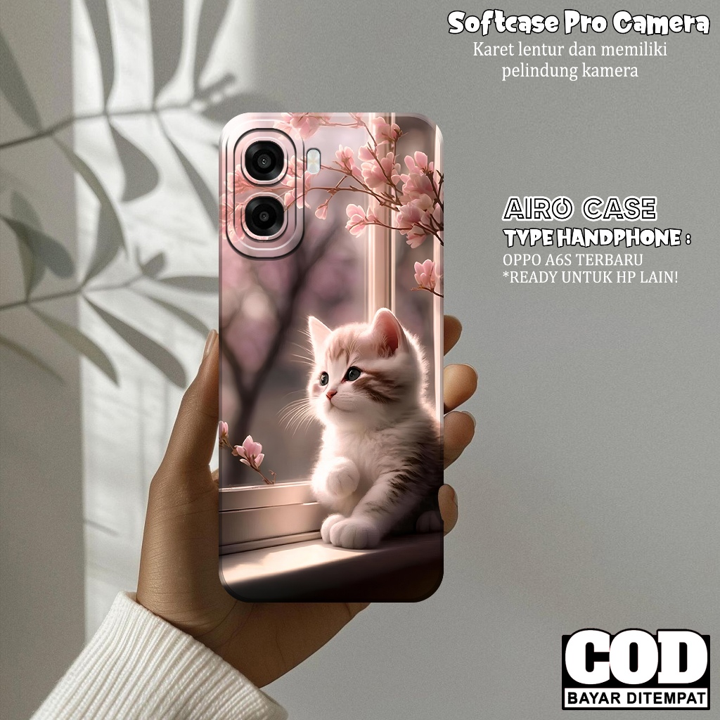 เคส Oppo A6S ล่าสุด - เคส Oppo A6S Softcase - เคสแฟชั่นแมว - เคส Oppo A6S - เคส Pro Camera Softcase 