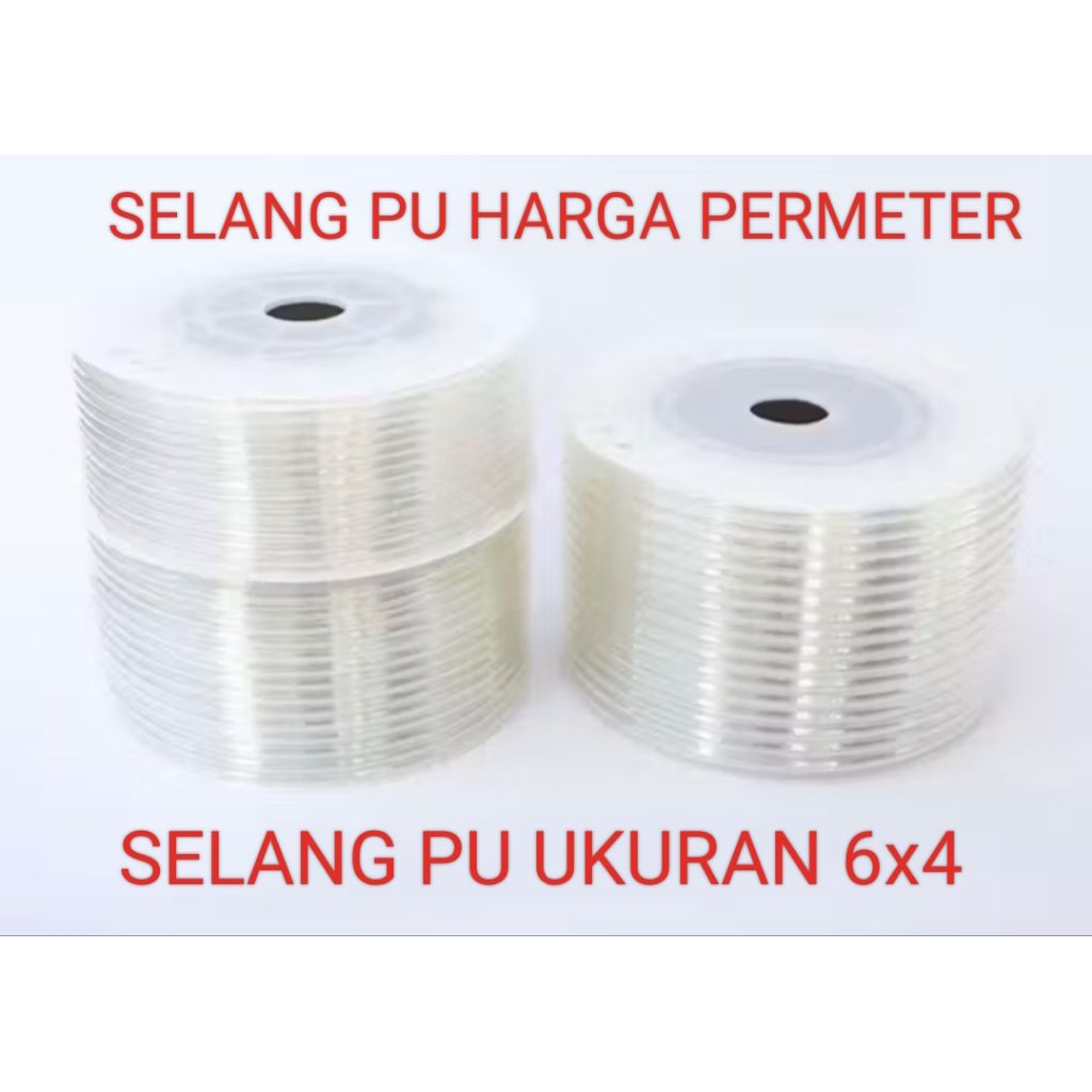 สาย PU ขนาด 6x4mm สีขาวใส