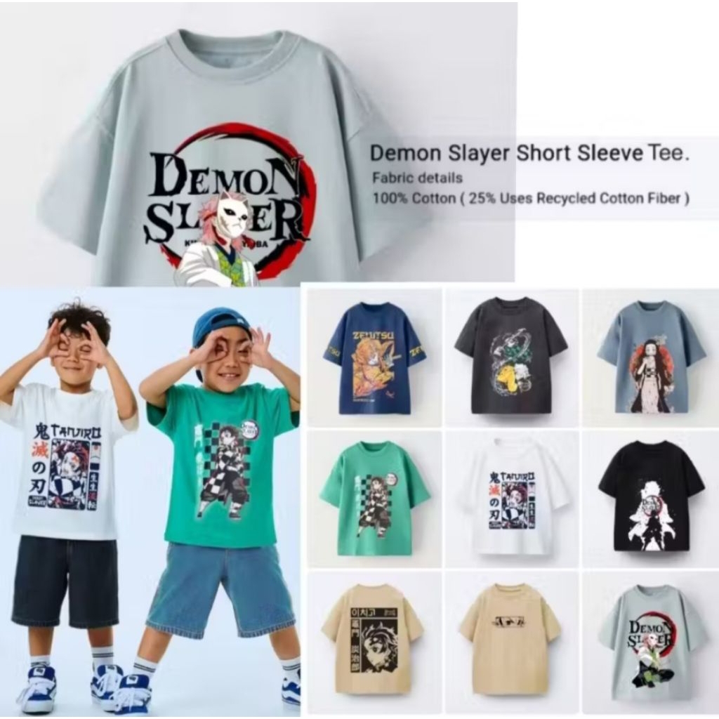 เสื้อยืด Demon Slayer Boys Zra