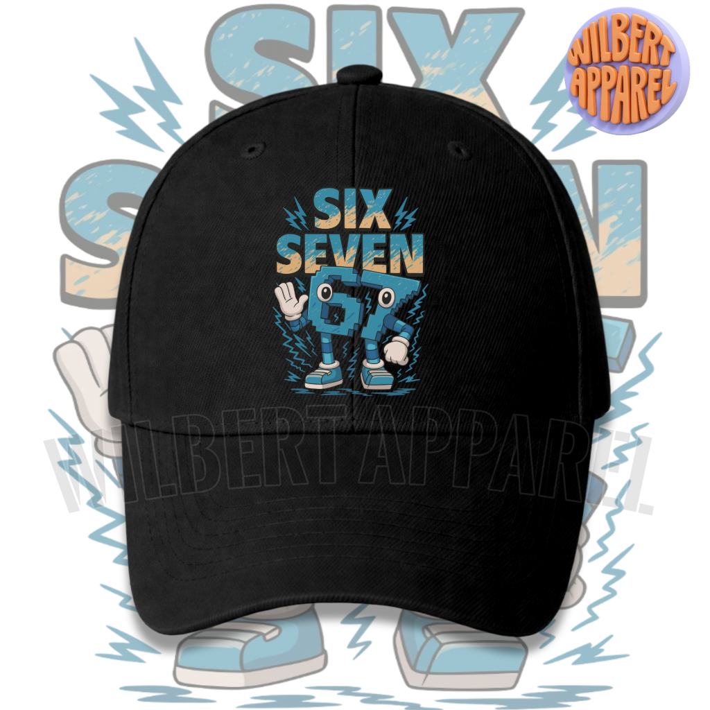 67 Six Seven Steal A Brainrot Unisex เจาะโพลีเอสเตอร์เด็กเบสบอลหมวก